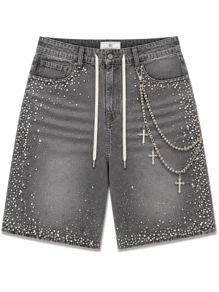 Faith & Loyalty Rhinestone Shorts