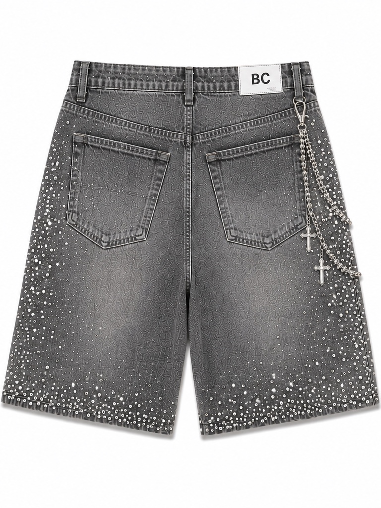 Faith & Loyalty Rhinestone Shorts